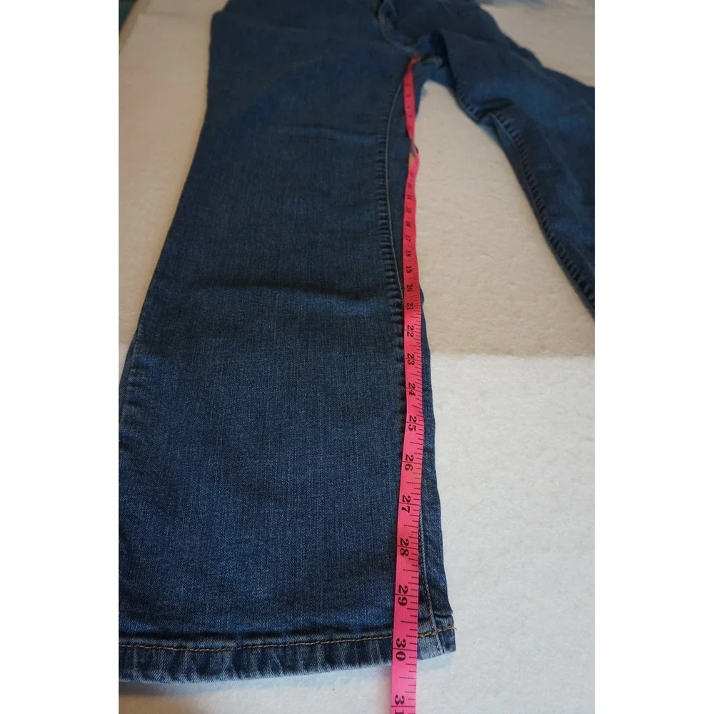 Lee Comfort Stretch Waistband Straight Leg Jeans Dark Wash Blue Denim 3076333